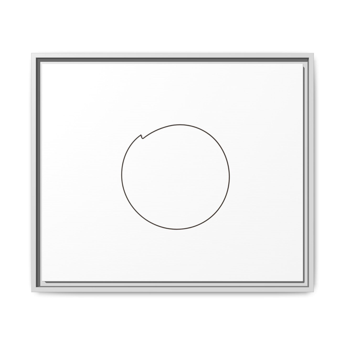 Minimal Circle Line Matte Canvas Framed | Modern Abstract Wall Art
