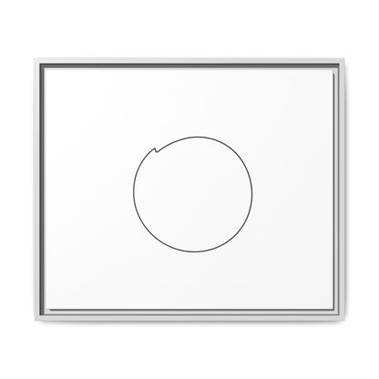 Minimal Circle Line Matte Canvas Framed | Modern Abstract Wall Art