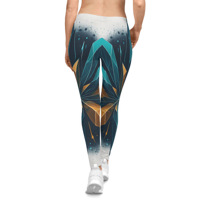 Vibrant Abstract Leggings for Women - Colorful Activewear, Stylish Fitness Outfit, Casual Wear for Yoga, Running, Gift Idea - TRV