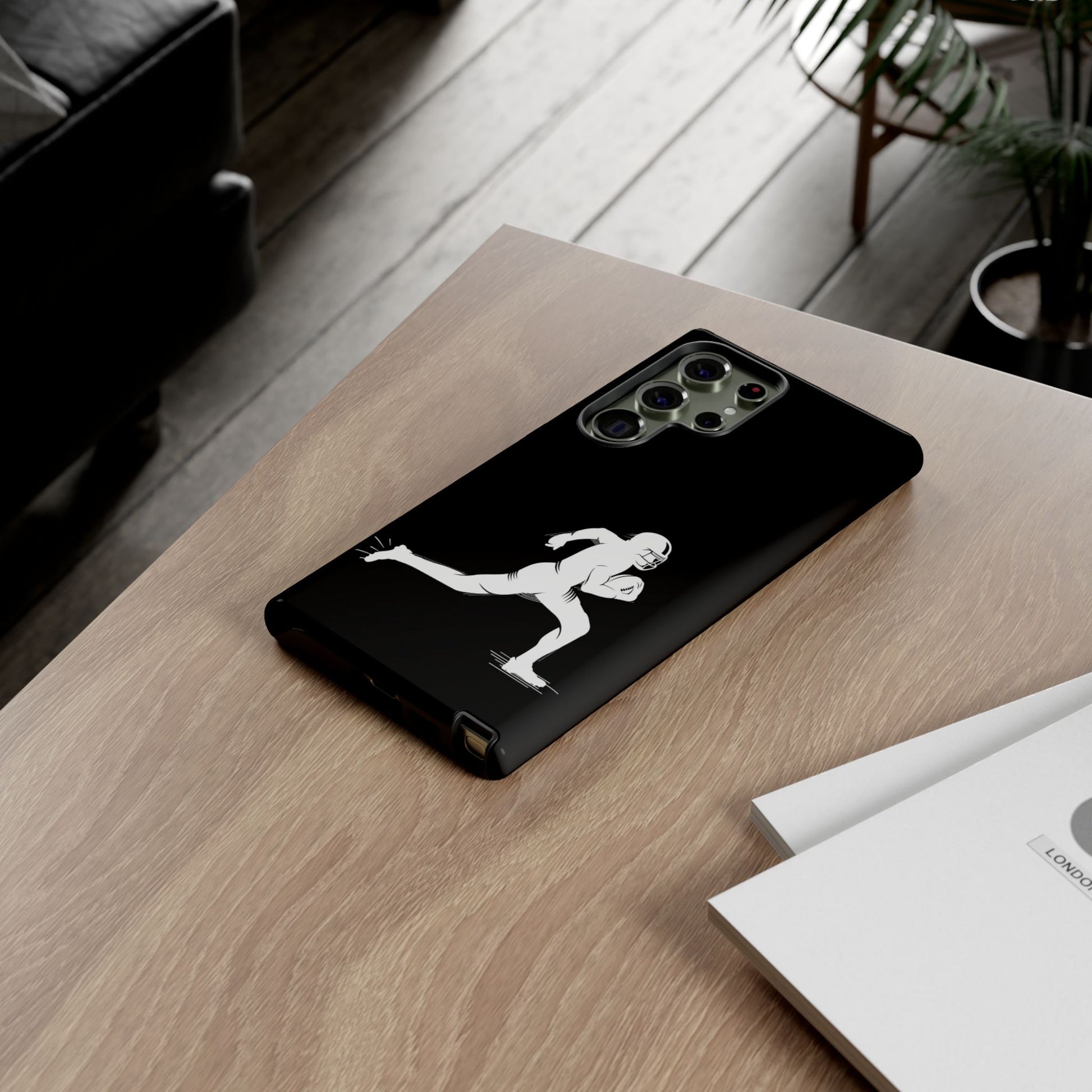 Football Player Phone Case, Tough Cases, Sports Phone Cover, Gift for Athletes, iPhone & Samsung Accessories, Running Player Design - TRV
