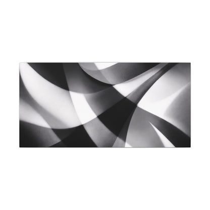 Abstract Black and White Swirl Matte Canvas