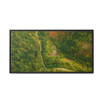 Framed Nature Canvas Art Print, Vibrant Forest Wall Decor, Abstract Landscape Artwork, Home Decoration, Gift for Nature Lovers - TRV