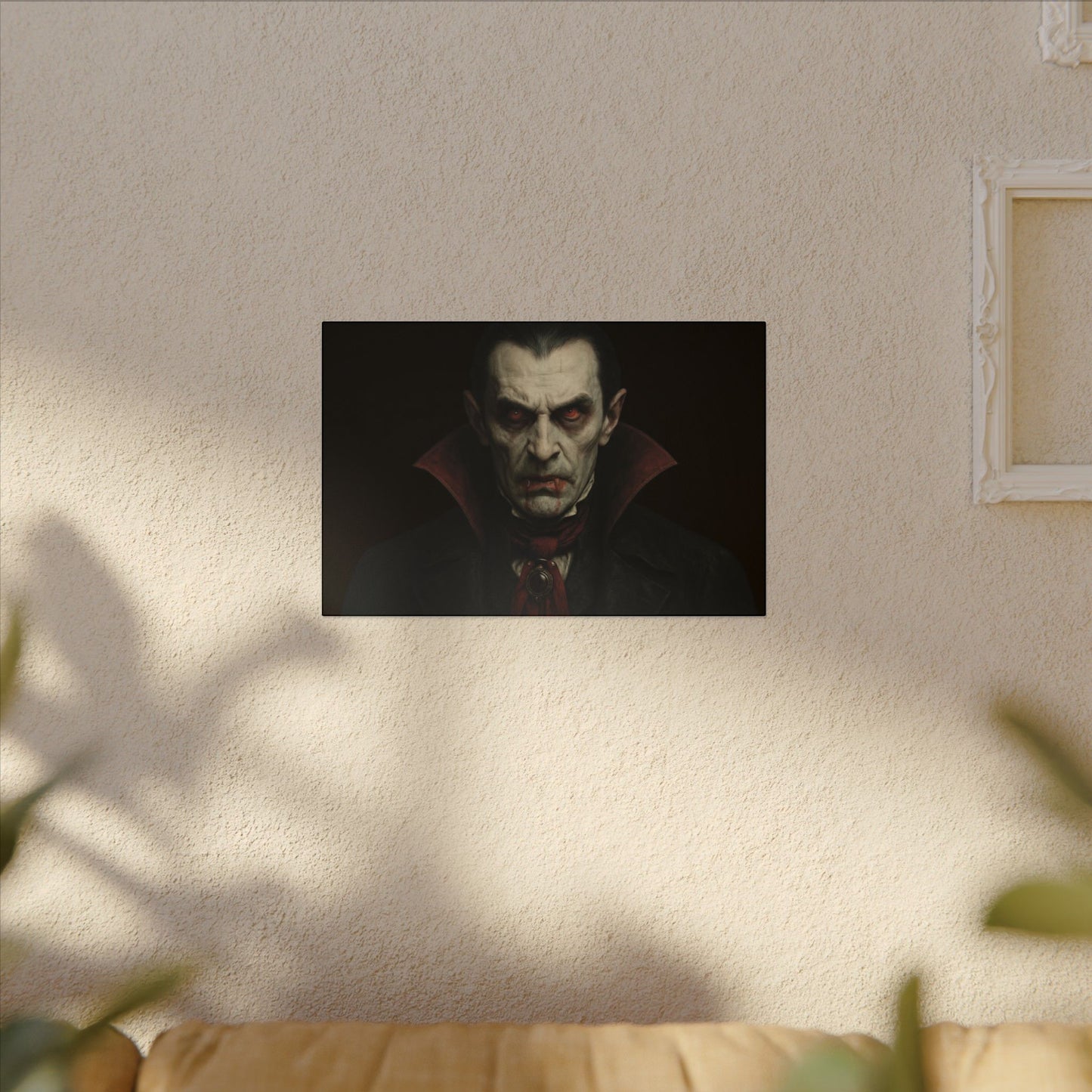 Vampire Portrait Canvas Wall Art – Gothic Dracula Print on Canvas