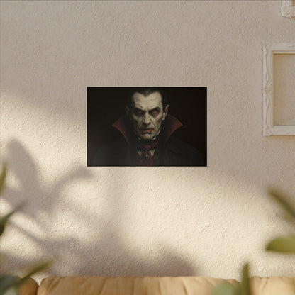 Vampire Portrait Canvas Wall Art – Gothic Dracula Print on Canvas