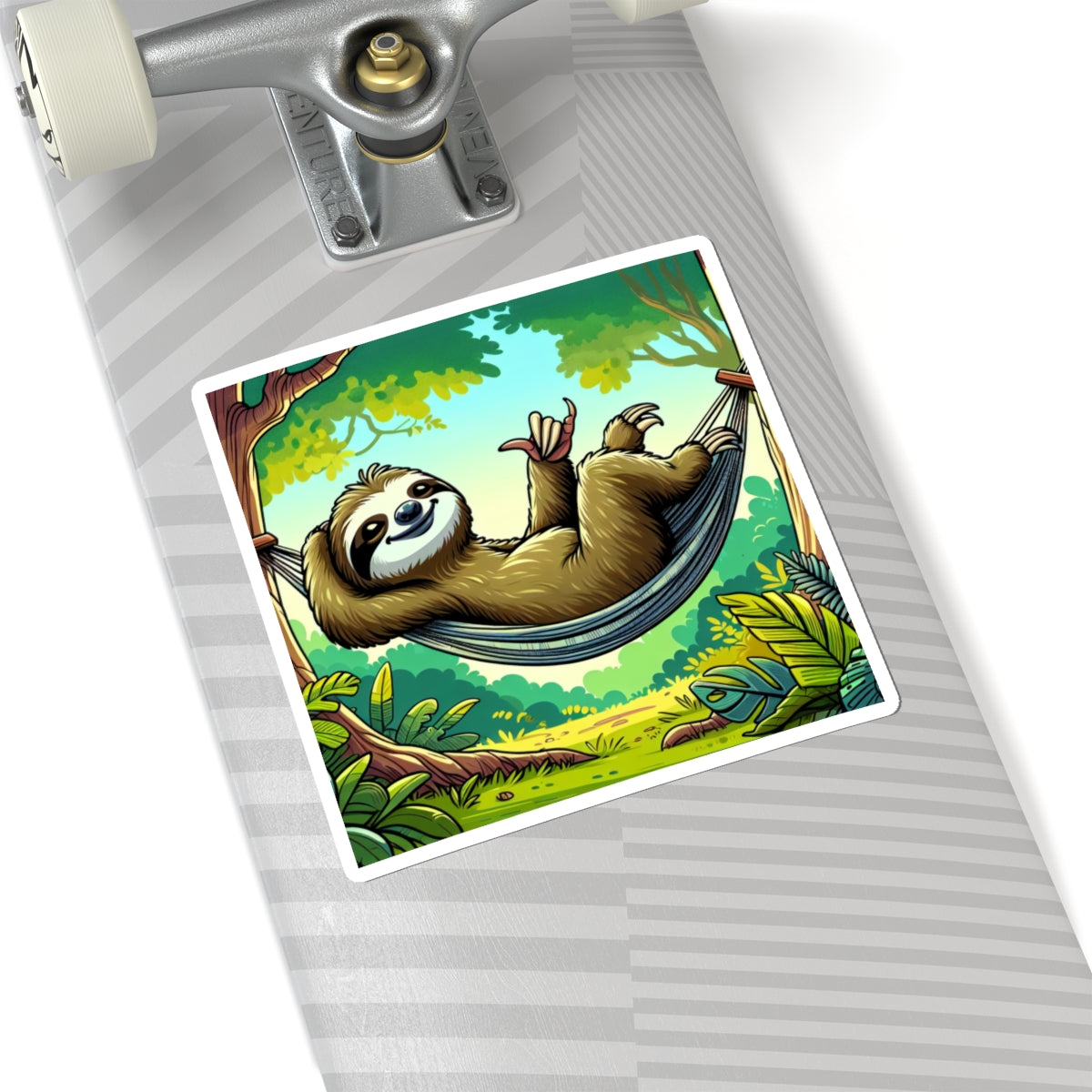 Chill Sloth Kiss-Cut Stickers | Cute Animal Art, Laptop, Water Bottle, Journal Decor, Gift for Sloth Lovers