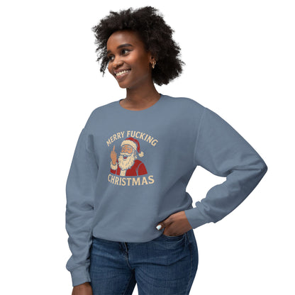Merry Christmas Sweatshirt, Funny Holiday Crewneck, Unisex Gift, Christmas Apparel, Sarcastic Sweatshirt, Unique Holiday Clothing - TRV