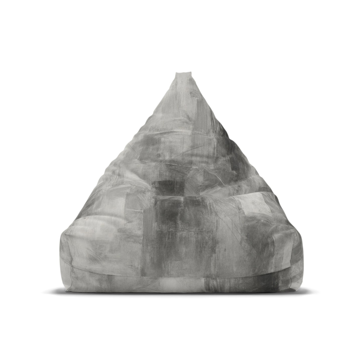 Gray Watercolor Marble Bean Bag Chair Cover | Abstract Tie-Dye