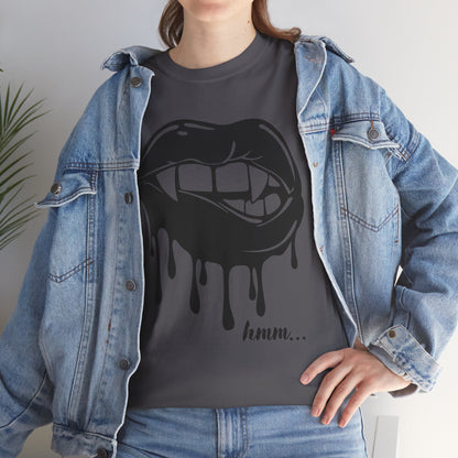 Edgy Graphic Tee - Dripping Lips Design - Unisex Heavy Cotton Tee