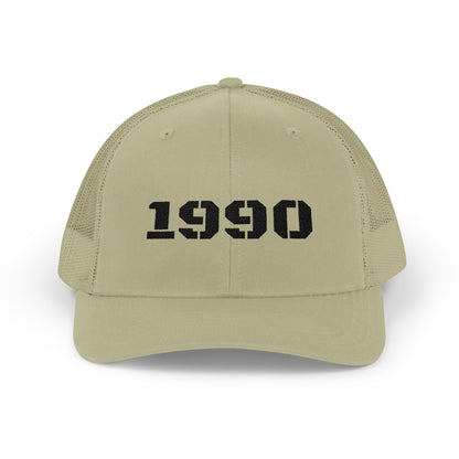 Retro 1990 Snapback Trucker Cap | Vintage Hat for 90s Nostalgia, Perfect Gift for Birthdays, Casual Wear, Summer Fun - TRV