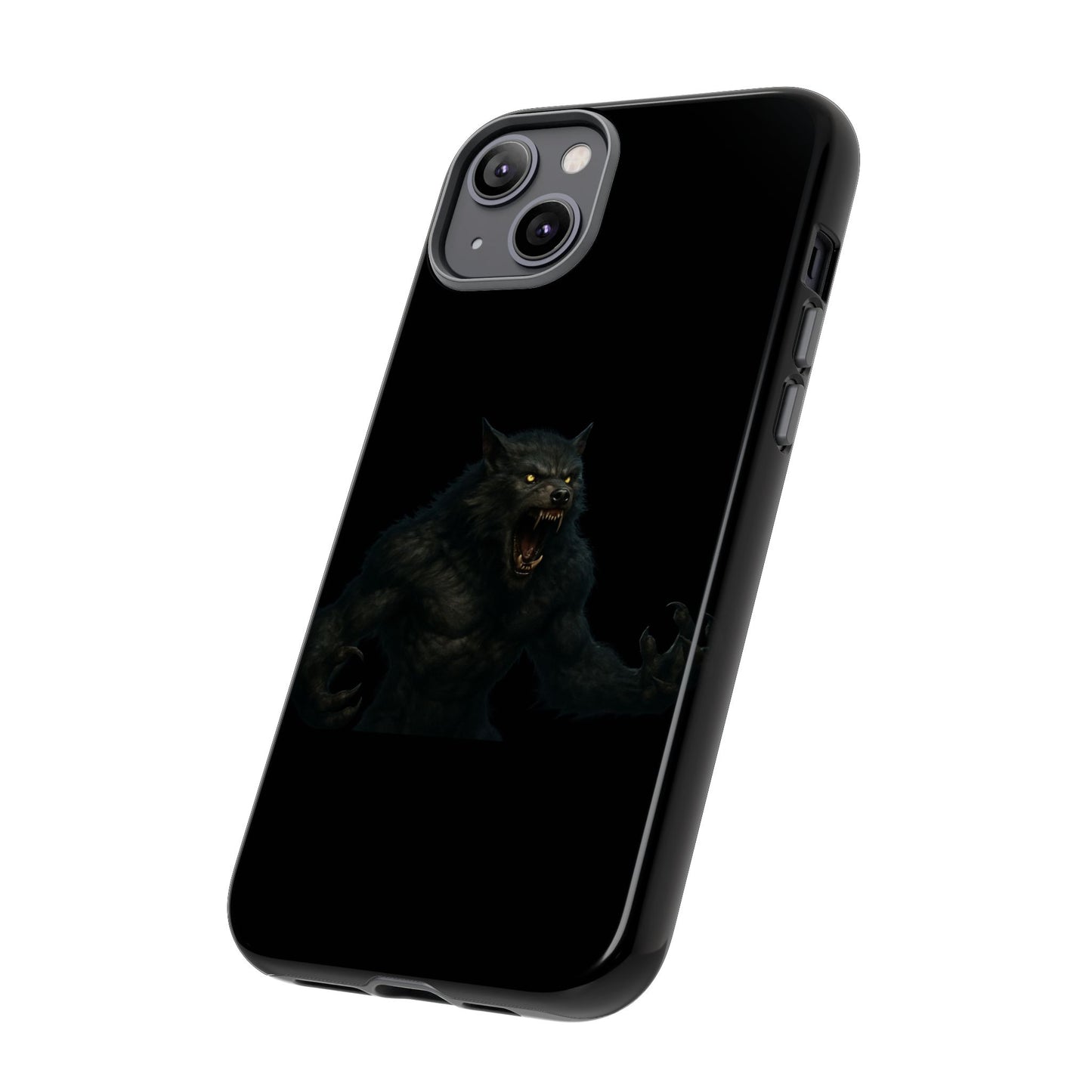 Werewolf Phone Case, Tough Cases, Black Panther Design, Gift for Animal Lovers, Phone Accessories, Fierce Phone Protection - TRV