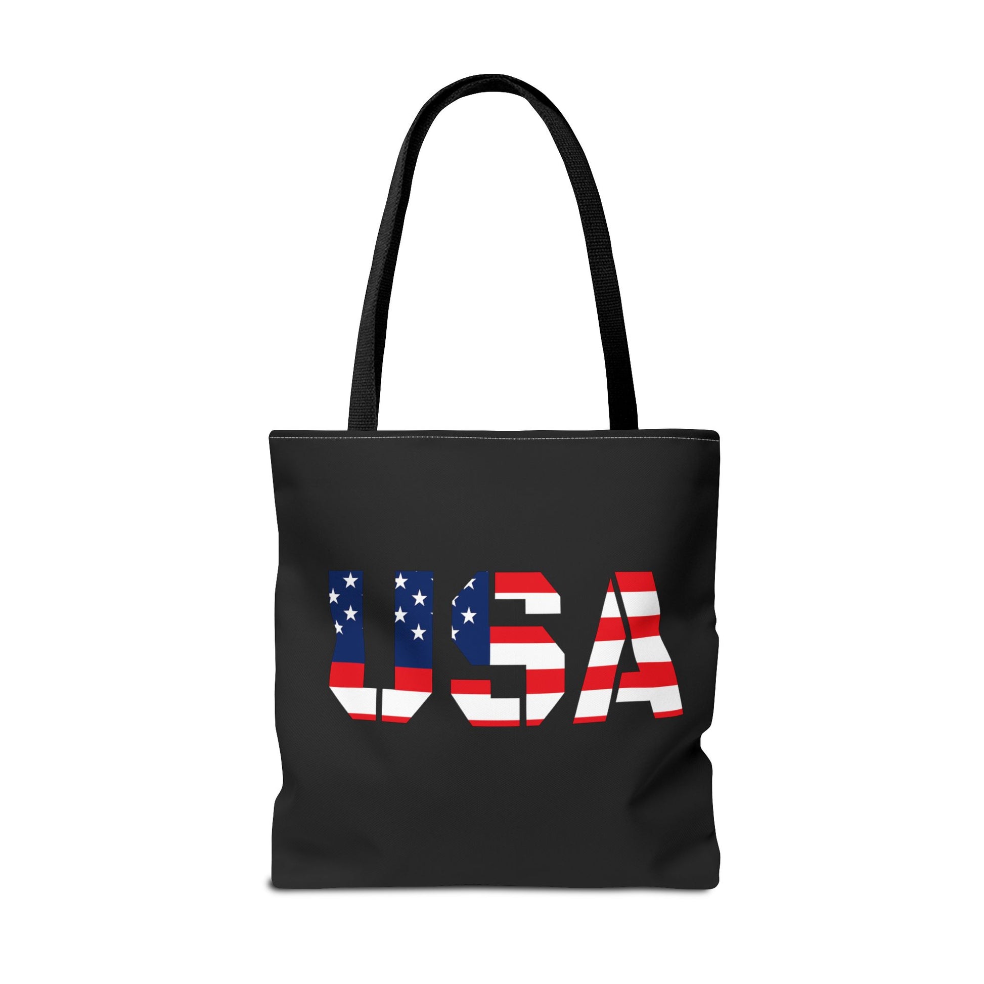 Patriotic USA Print Tote Bag, Reusable Shopping Bag, 4th of July Gift, Summer Carryall, American Flag Style - TRV