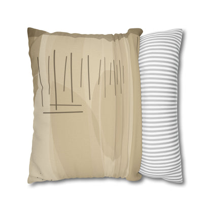 Neutral Abstract Brushstroke Pillowcase | Square Decorative Pillowcase - TRV