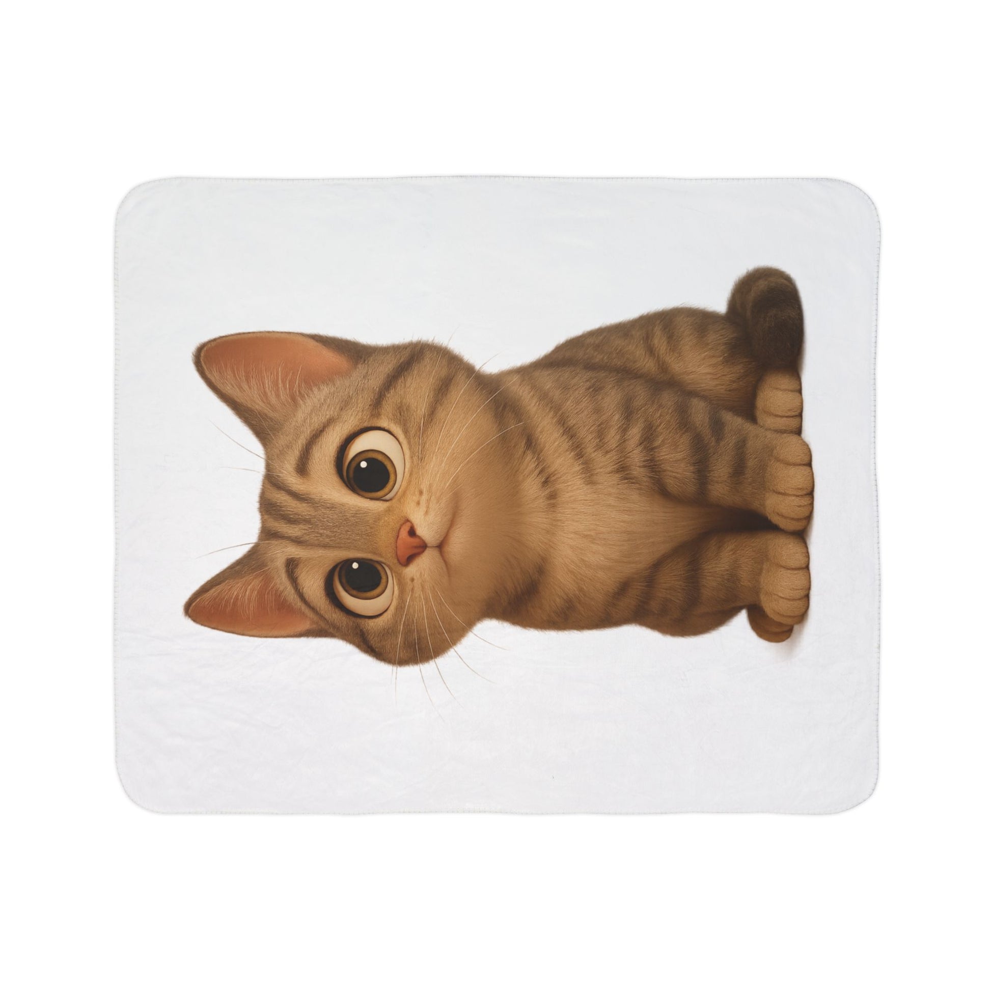Cozy Cat Fleece Sherpa Blanket, Cute Pet Decor, Cat Lover Gift, Warm Throw Blanket, Home Essentials, Animal Lover Blanket - TRV