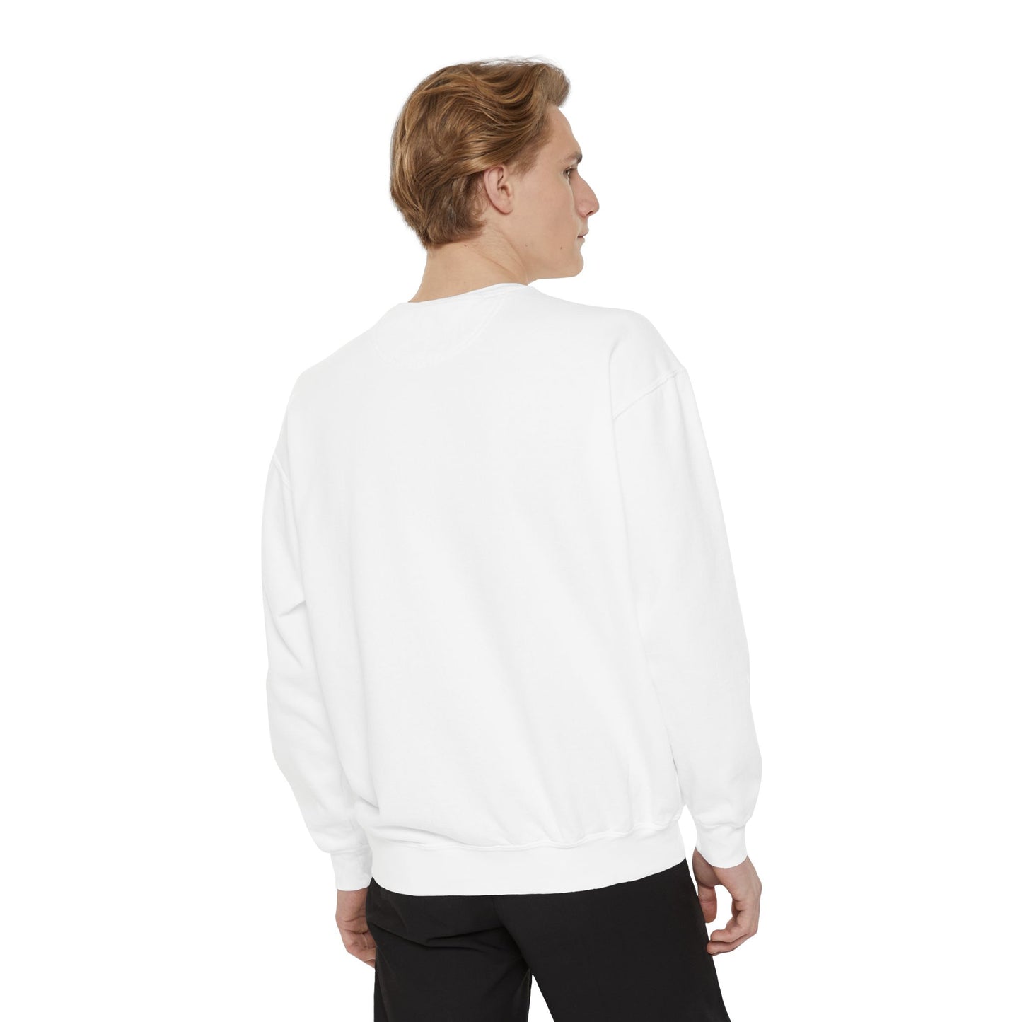 Minimalist Peace Hand Sweatshirt — Small Chest Line Art Crewneck