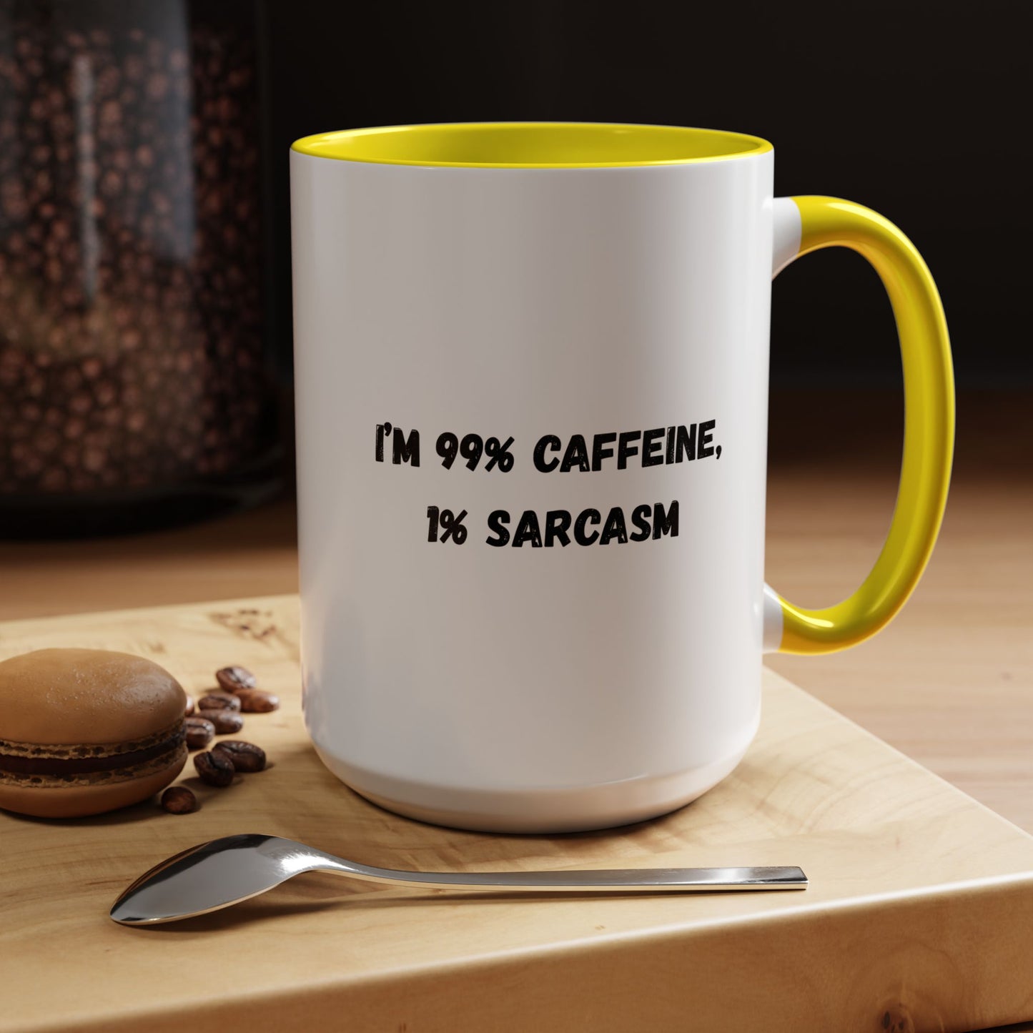 Sarcastic Coffee Mug - Funny Gift for Coffee Lovers, Black and White Accent Mug, Gift for Birthdays, Office Humor, Caffeine Enthusiasts