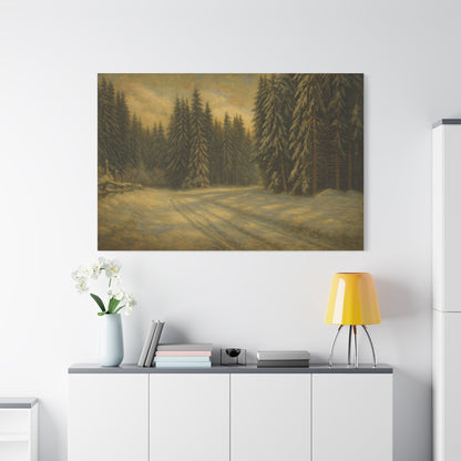 Scenic Forest Canvas Art, Nature Decor for Home, Cozy Wall Art, Perfect Gift for Nature Lovers, Rustic Cabin Decor, Winter Landscape Print - TRV