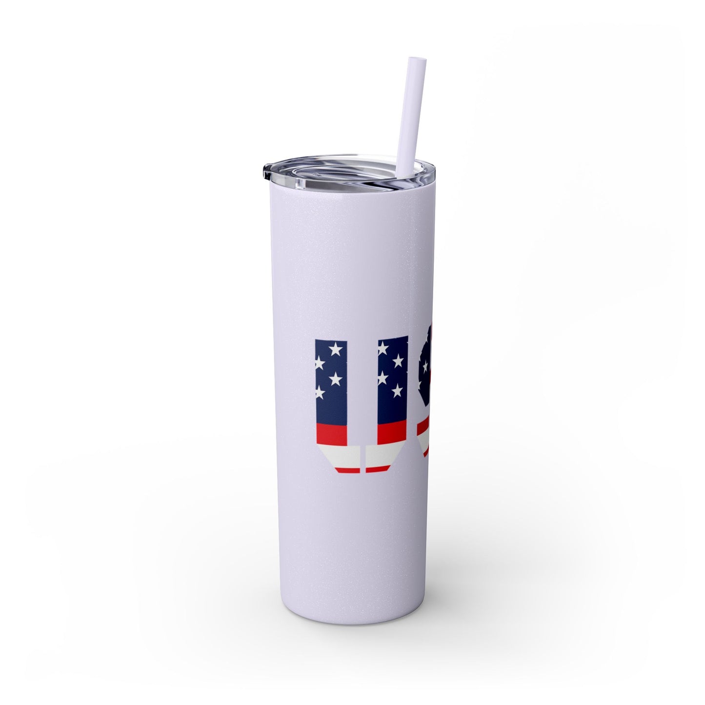 Skinny Tumbler — USA Flag 20oz Straw Tumbler (Patriotic Travel Cup)