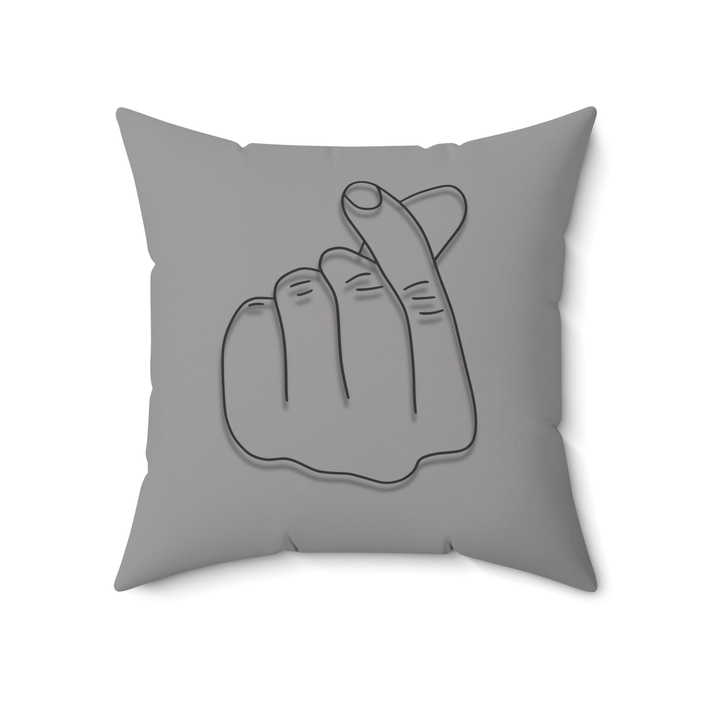 Minimalist Hand Gesture Throw Pillow - Cozy Home Decor