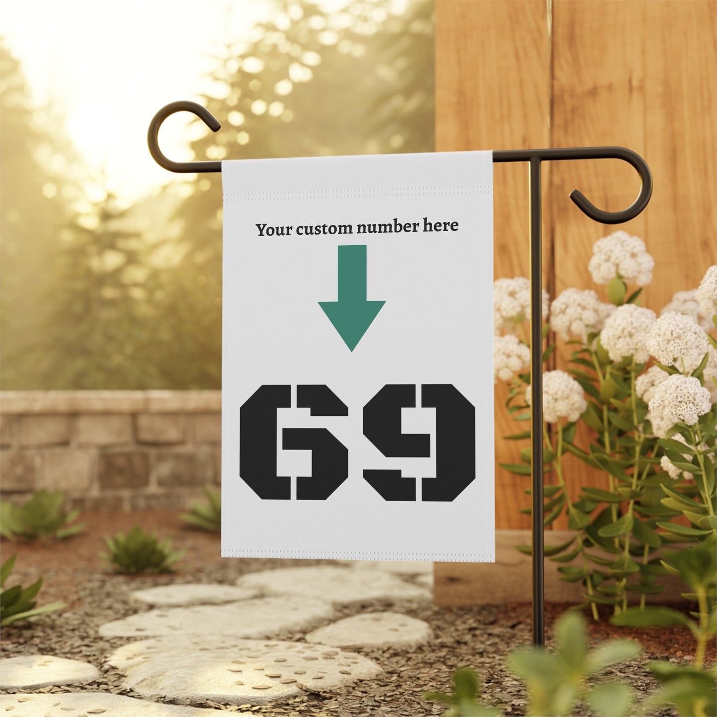 Customizable Garden Banner | Personalized House Decor | Outdoor Signage, Garden Party Decoration, Home Entrance Banner, Custom Number [...] - TRV