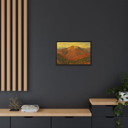 Autumn Landscape Wall Art, Cozy Home Decor, Nature Print, Framed Canvas, Fall Decorations, Gift Idea for Art Lovers - TRV