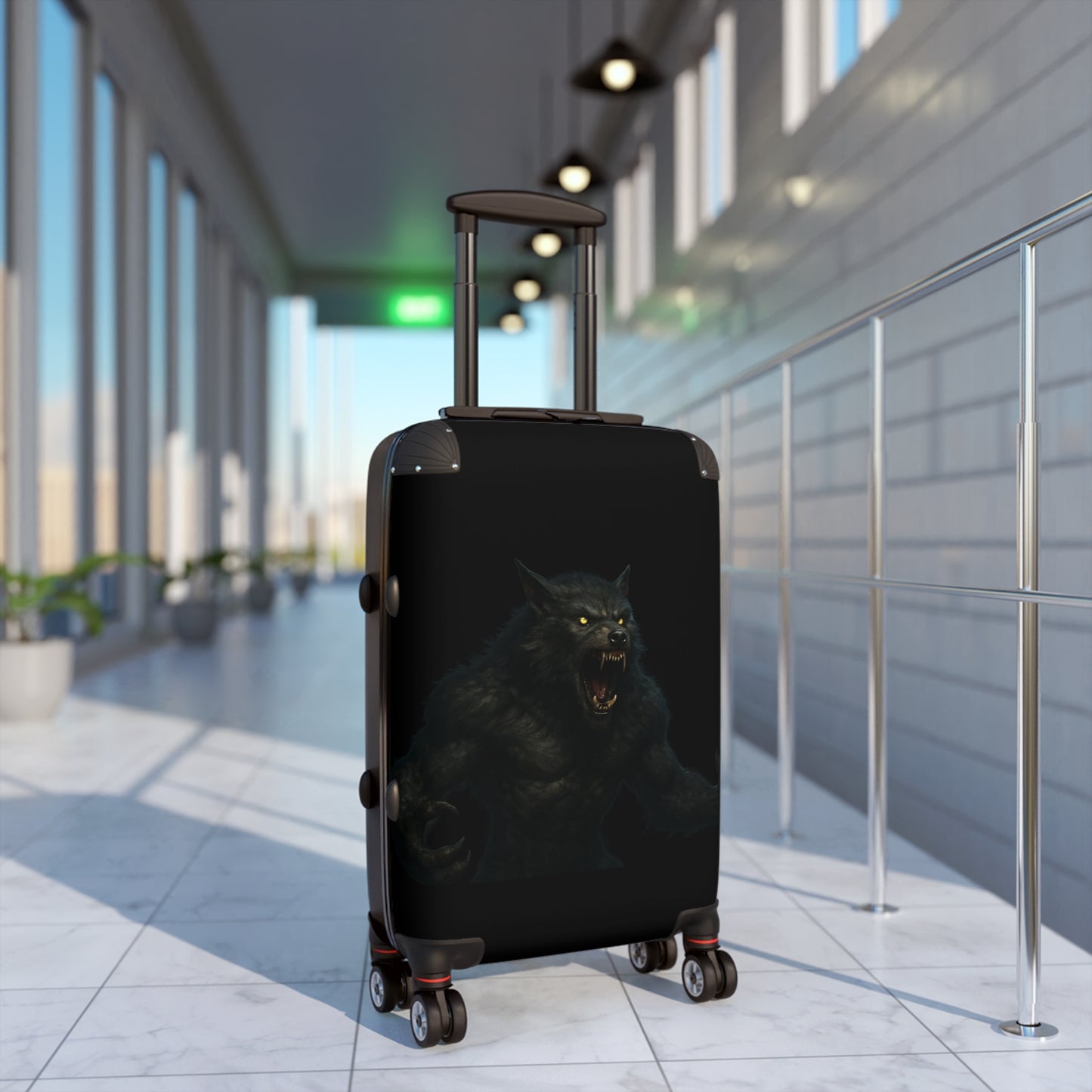 Fierce Werewolf Suitcase, Travel Luggage, Halloween Travel, Unique Carry-On, Adventure Gear, Gift for Travelers, Fantasy Travel - TRV