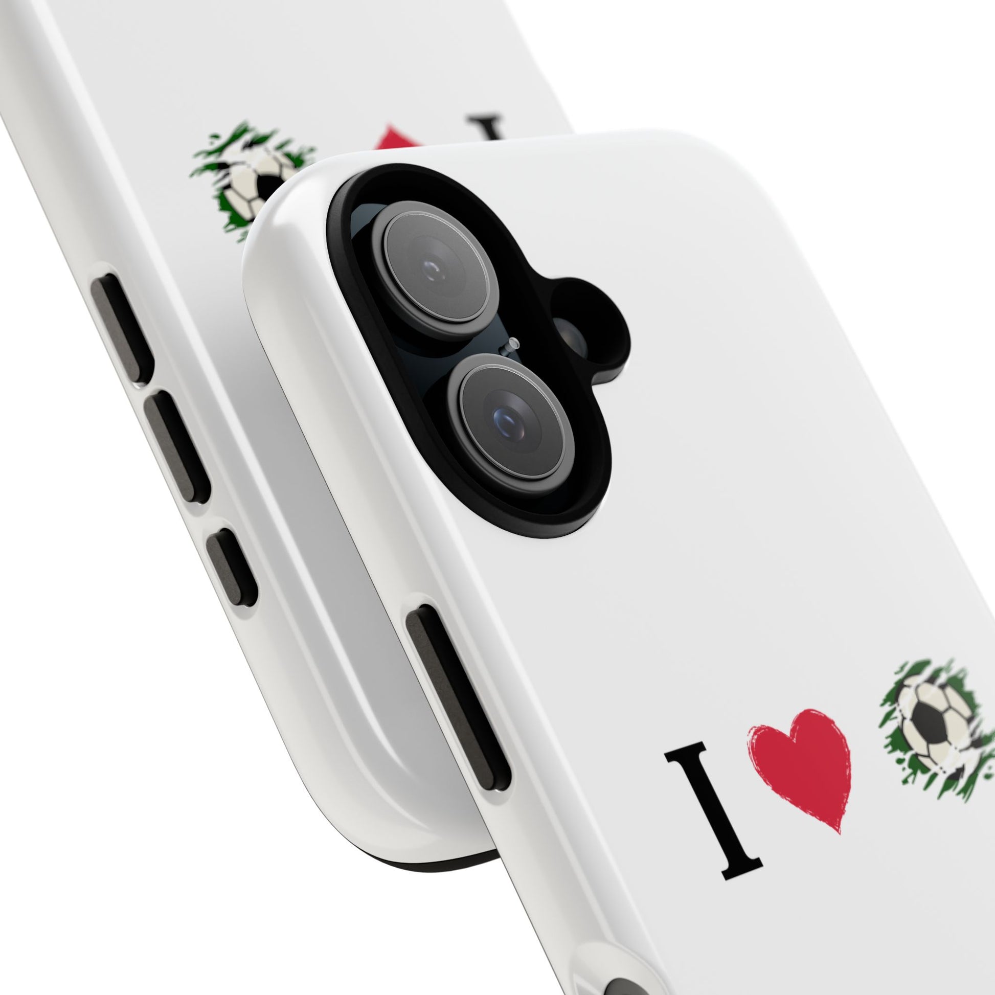 Soccer Phone Case, I Love Soccer, Tough Case Cover, Sporty Phone Accessories, Gift for Soccer Lovers, Unique Soccer Design - TRV