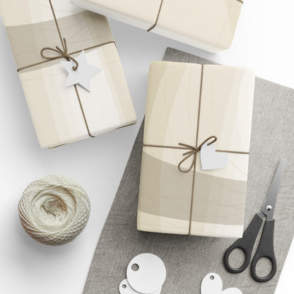 Neutral Abstract Circles Wrapping Paper