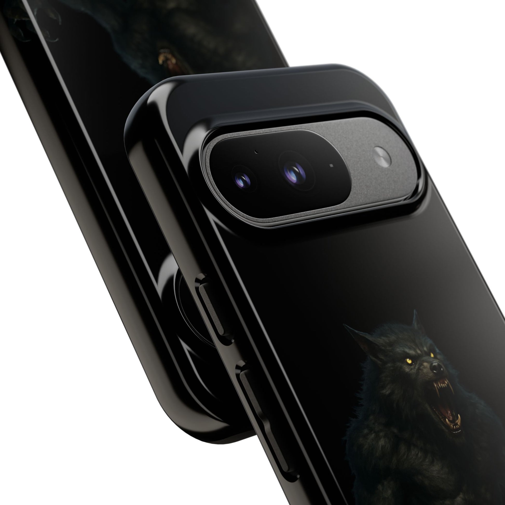 Werewolf Phone Case, Tough Cases, Black Panther Design, Gift for Animal Lovers, Phone Accessories, Fierce Phone Protection - TRV