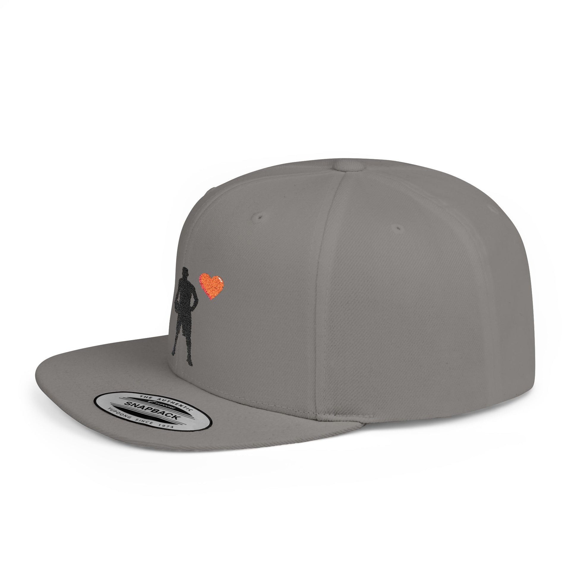 Sporty Love Flat Bill Snapback Hat – Adjustable Cap for Athletes, Casual Wear, Gifts for Sports Fans, Basketball Enthusiasts, Unique - TRV