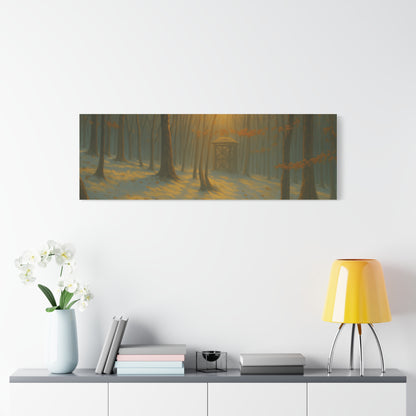 Matte Canvas Wall Art, Scenic Nature Print, Calm Forest Decor, Cozy Home Aesthetic, Autumn Landscape, Gift for Nature Lovers - TRV