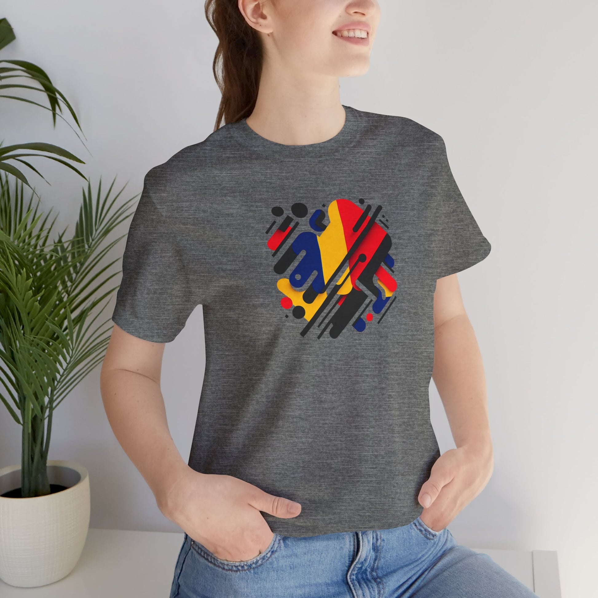 Artistic Heart Unisex Jersey Tee - Vibrant Graphic Tee, Casual Wear, Gift for Art Lovers, Birthday Surprise, Everyday Comfort - TRV
