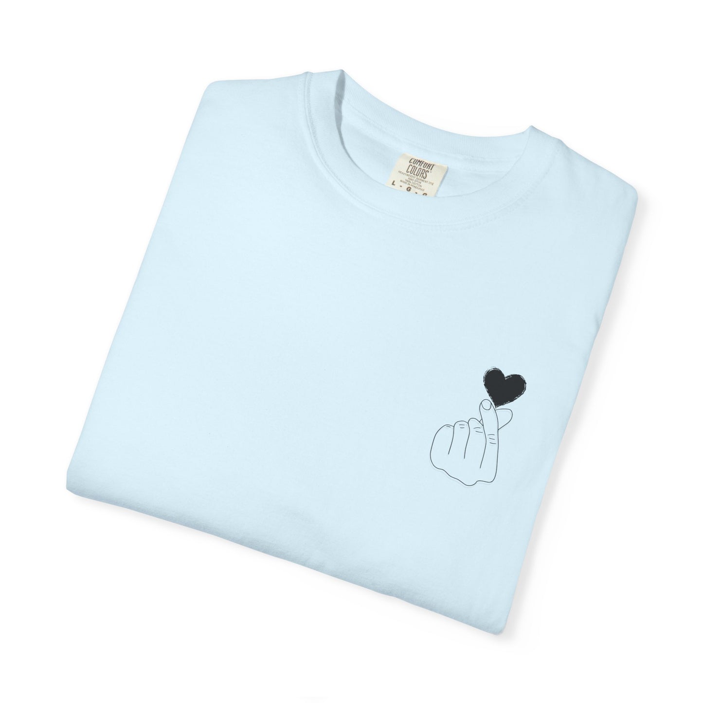 Unisex Garment-Dyed T-Shirt with Heart Design | Casual Trendy Wear for All Occasions
