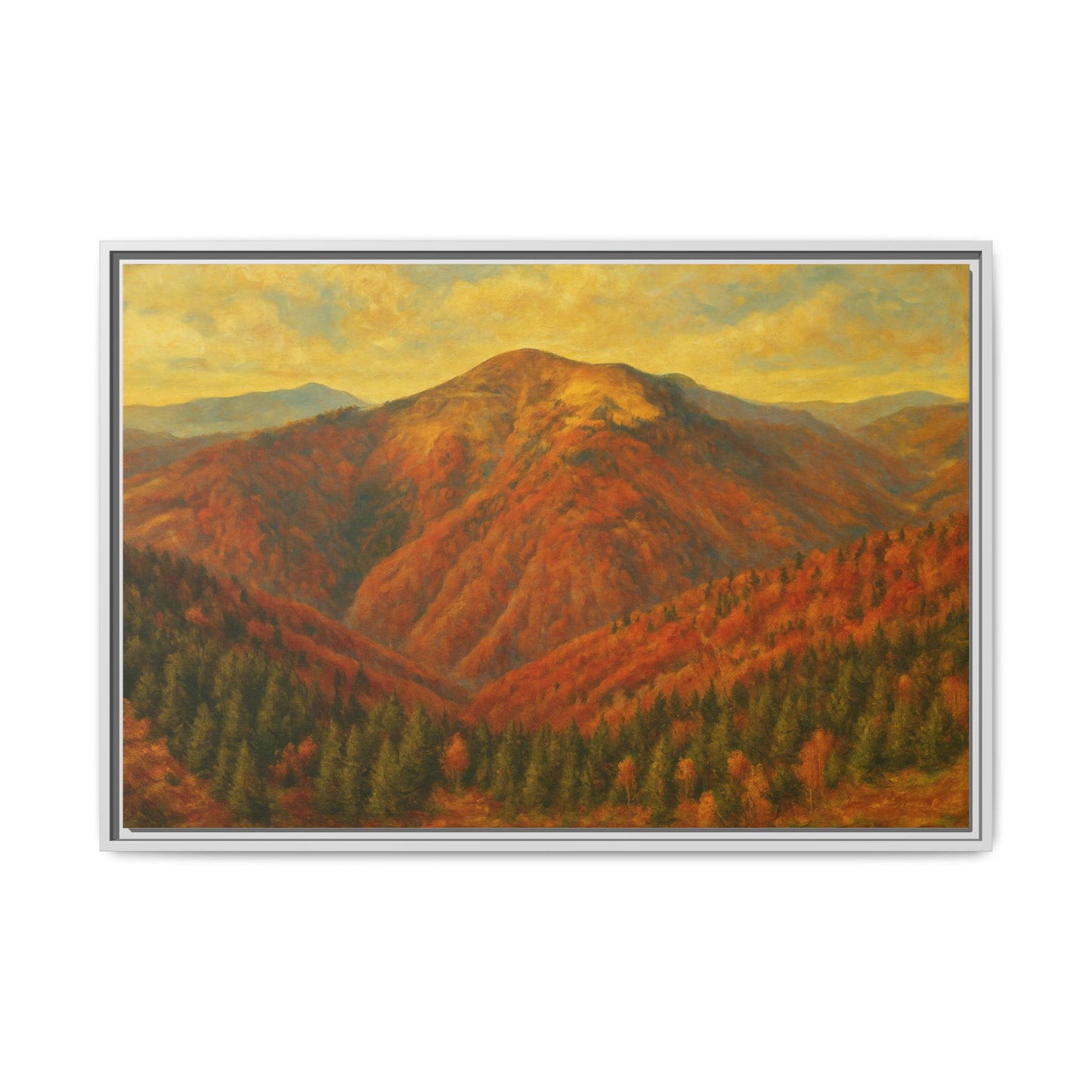 Autumn Landscape Wall Art, Cozy Home Decor, Nature Print, Framed Canvas, Fall Decorations, Gift Idea for Art Lovers - TRV