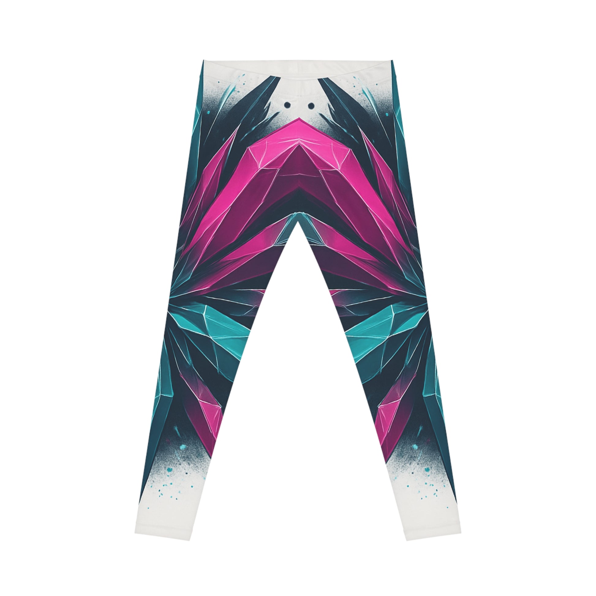 Vibrant Abstract Leggings for Women - Colorful Activewear, Stylish Fitness Outfit, Casual Wear for Yoga, Running, Gift Idea - TRV