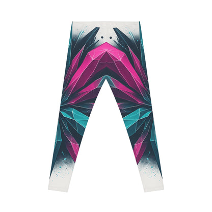 Vibrant Abstract Leggings for Women - Colorful Activewear, Stylish Fitness Outfit, Casual Wear for Yoga, Running, Gift Idea - TRV