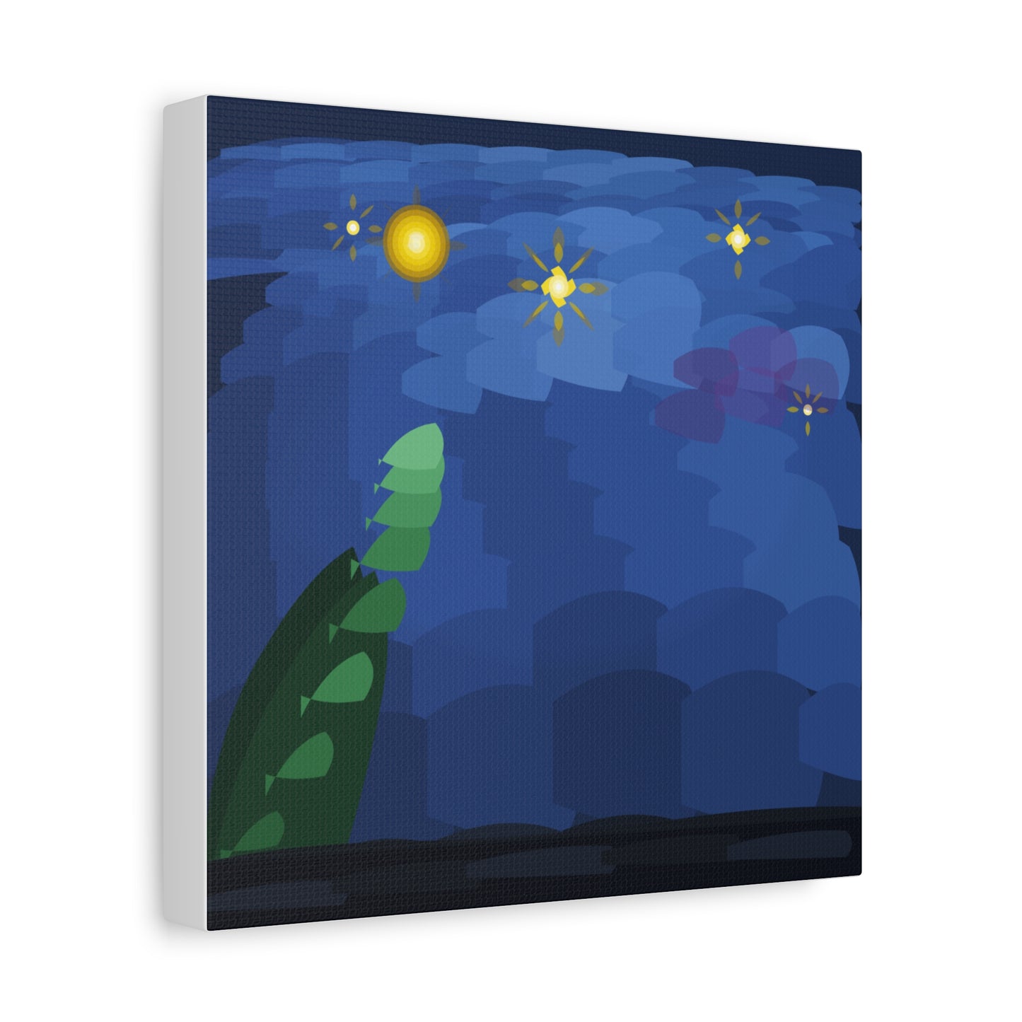 Starry Night Vortex Matte Canvas Stretched 1.25" | Impasto Brushstroke Reproduction