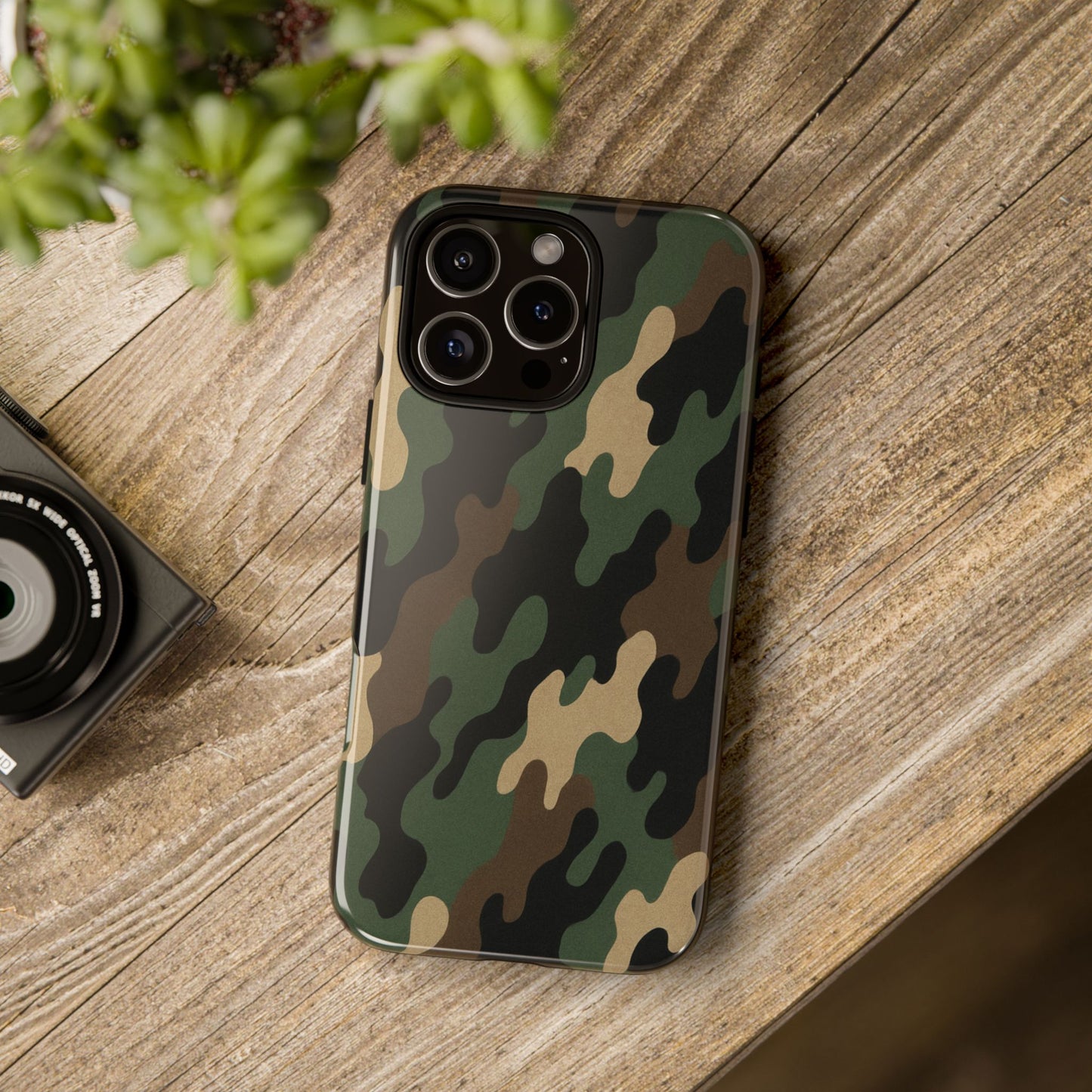 Camouflage Phone Case, Tough Cases, Military Style, Unique Phone Accessories, Gift for Him, Durable Phone Cover - TRV