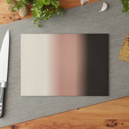 Neutral Gradient Glass Cutting Board | Modern Ombre Kitchen Decor