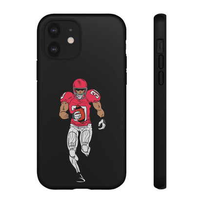 Football Player Tough Phone Case – Protective Black Sports iPhone Case