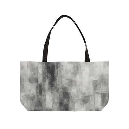 Chic Abstract Weekender Tote Bag - Stylish Travel Accessory, Beach Bag, Weekend Getaway Bag, Large Handbag, Gray Tote for Women - TRV