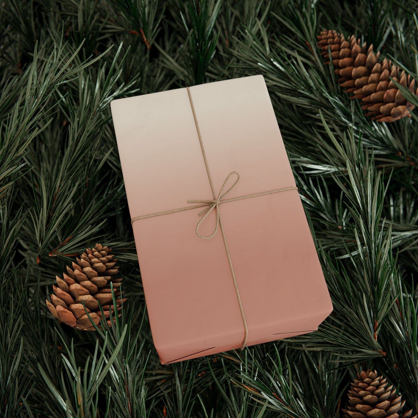 Neutral Ombre Gradient Wrapping Paper Roll — Minimal Beige to Brown Gift Wrap for Weddings, Birthdays & Everyday
