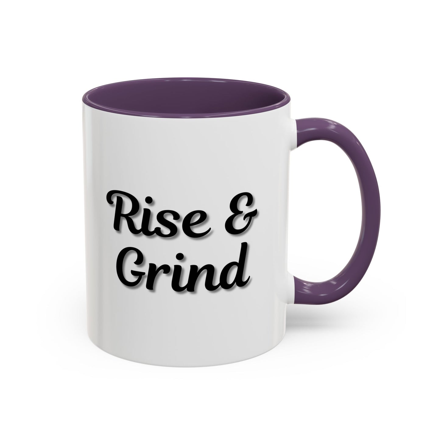 Rise & Grind Coffee Mug – Motivational Black Accent Mug for Daily Inspiration - TRV