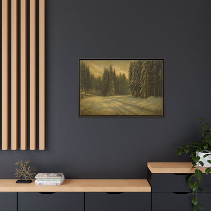 Framed Matte Canvas Wall Art - Serene Forest Landscape, Living Room Decor, Nature Print, Home Aesthetic, Gift for Nature Lovers, Wall [...] - TRV
