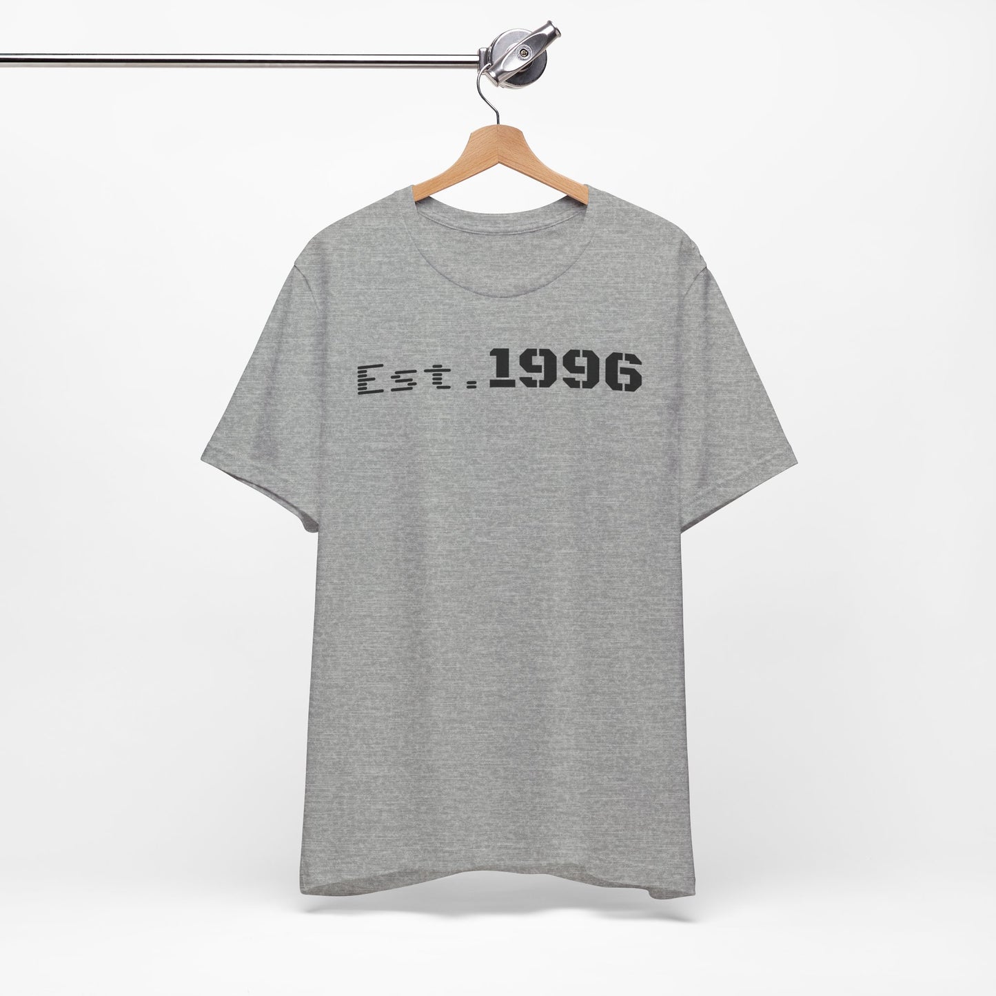 Established 1996 Unisex T-Shirt, Vintage Year Tee, Birth Year Gift, Casual Fashion, Personalized Graphic Tee - TRV