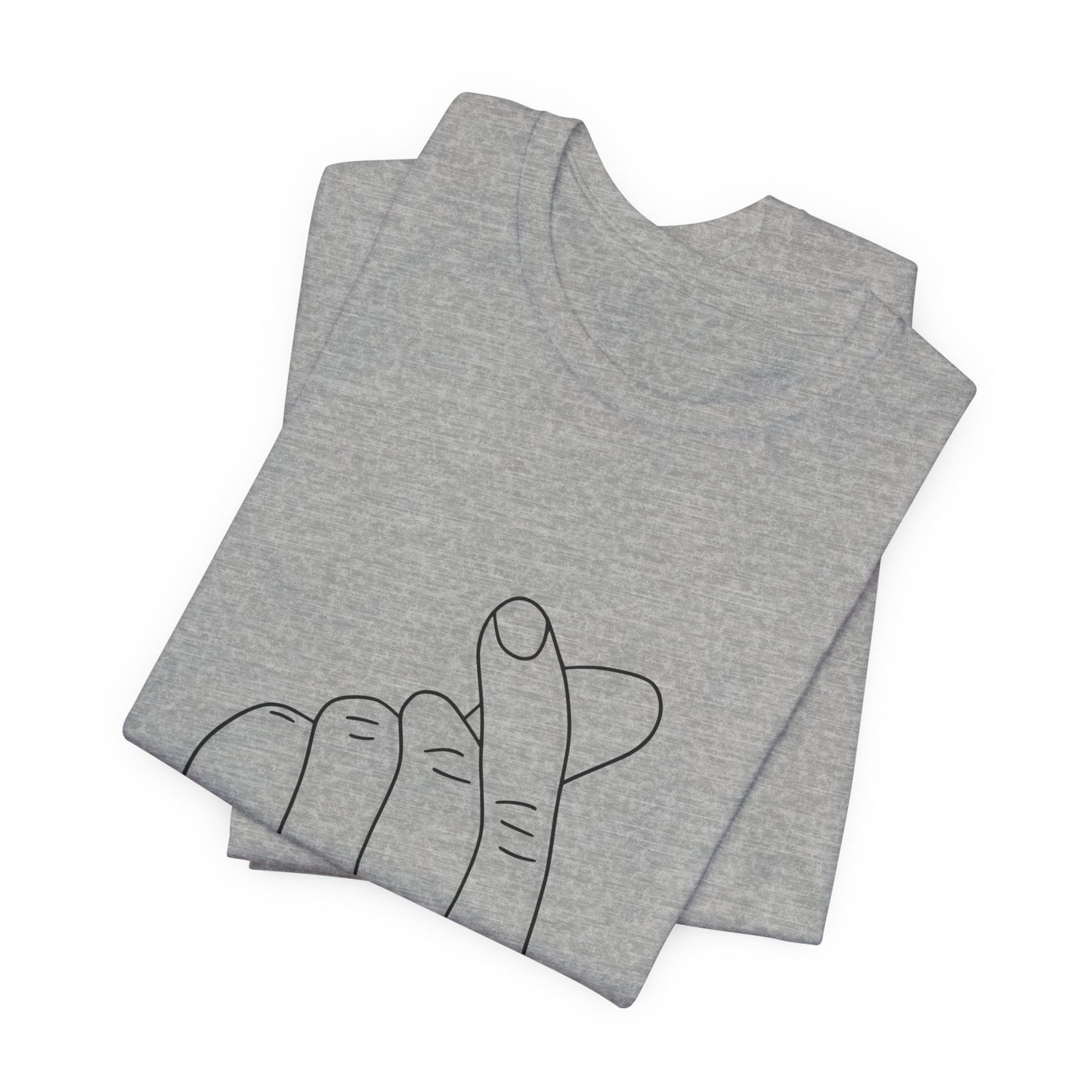 Minimalist Hand Sign Unisex Tee | Casual Everyday Wear | Perfect for Gift Givers