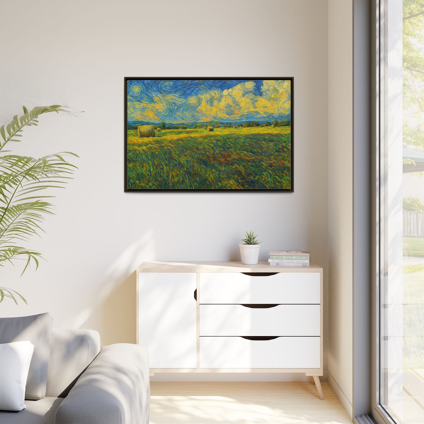 Landscape Matte Canvas, Framed (Multi-color) - TRV