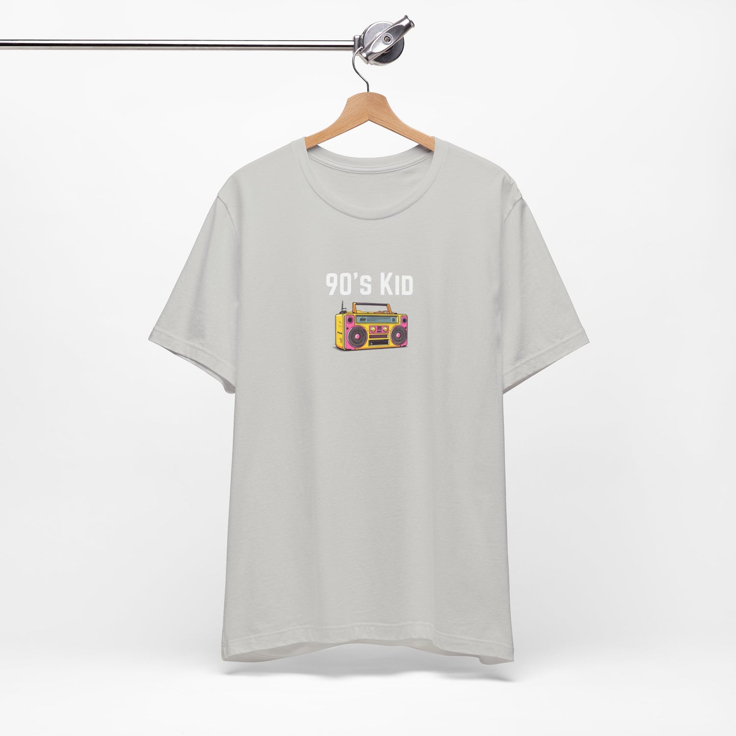 Retro Boombox Tee — 90s Kid Graphic T-Shirt