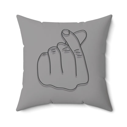 Minimalist Hand Gesture Throw Pillow - Cozy Home Decor