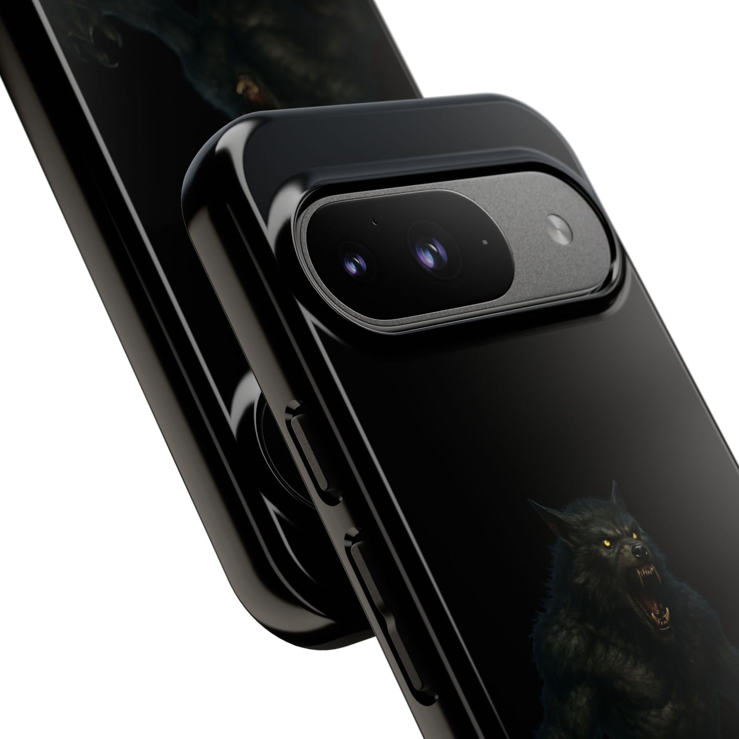 Werewolf Phone Case, Tough Cases, Black Panther Design, Gift for Animal Lovers, Phone Accessories, Fierce Phone Protection - TRV