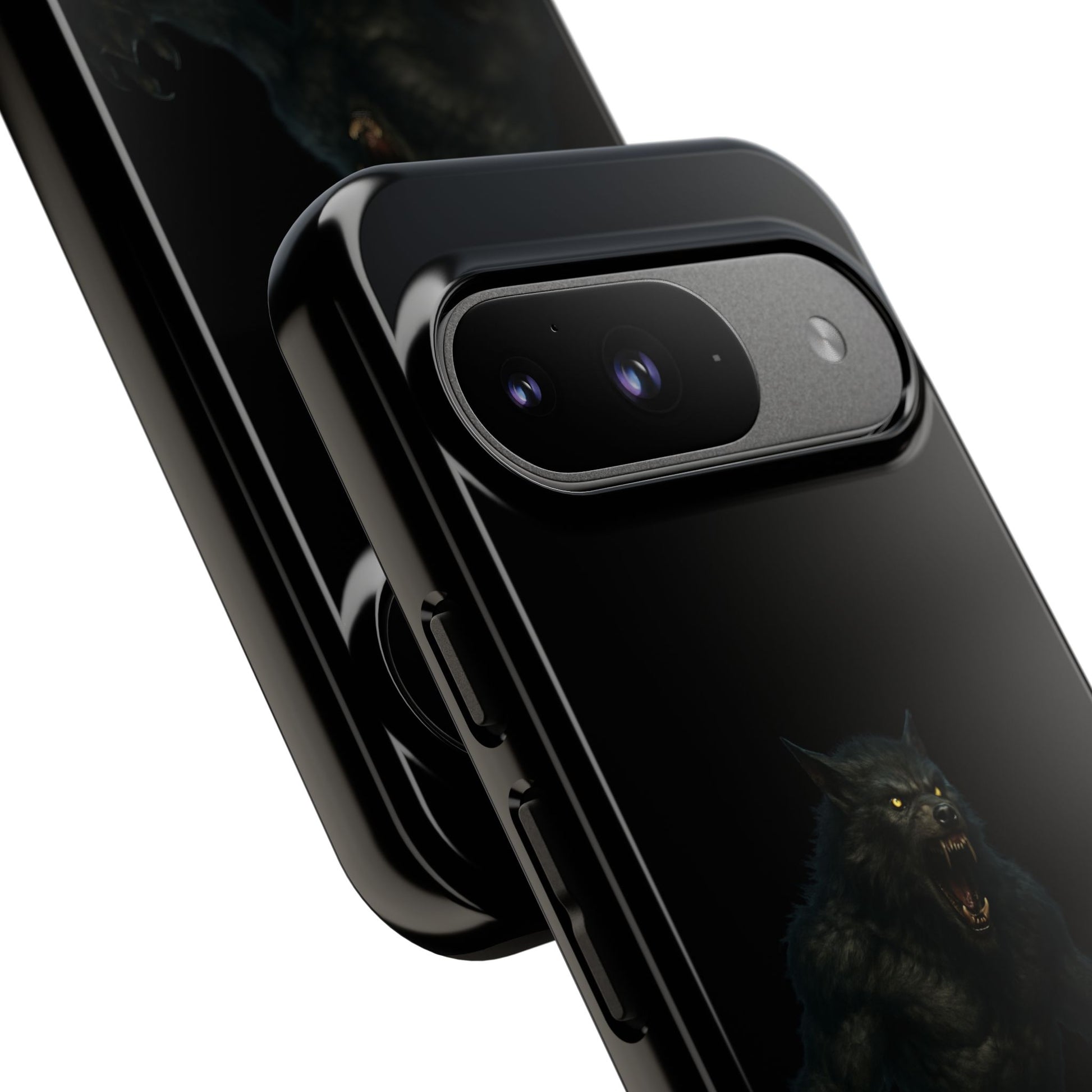 Werewolf Phone Case, Tough Cases, Black Panther Design, Gift for Animal Lovers, Phone Accessories, Fierce Phone Protection - TRV